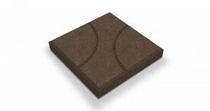 Тротуарная плитка Луна (Квадрат) коричневый 300x300x60